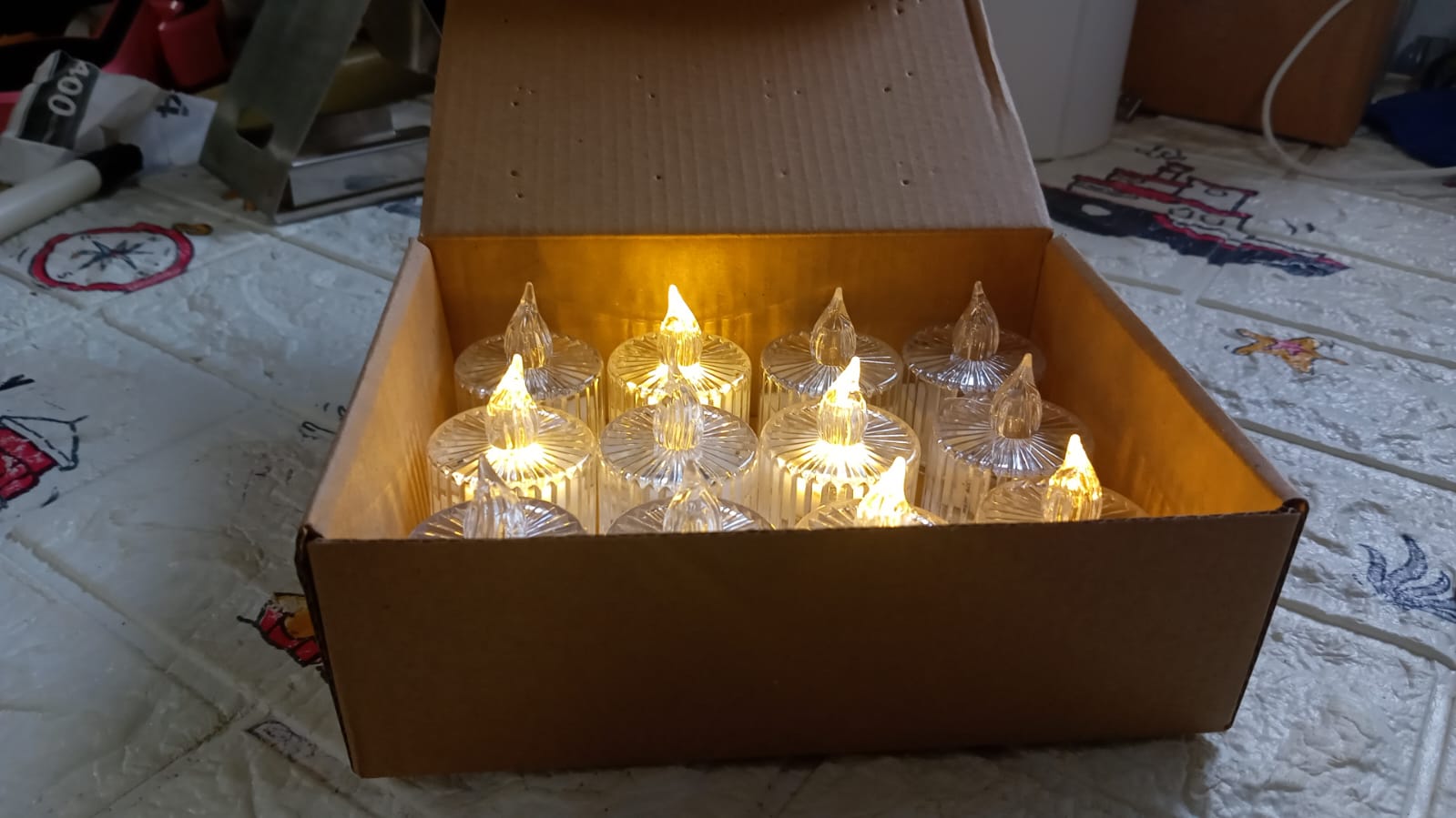 12 Pcs Flameless and Smokeless Decorative Acrylic Candles Transparent Led Tea Light Candle for Gifting, House, Diwali, Christmas, Festival, Events Decor Candles 12 Pcs Flameless and Smokeless Decorative Acrylic Candles Transparent Led Tea Light Candle for Gifting, House, Diwali, Christmas, Festival, Events Decor Candles